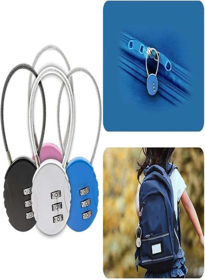 ENNCOZY 3-Dial Combination Lock, Zinc Alloy Password Security Coded Code Padlock with Compact Mini Size for Travel Carry, Easy to Operate, Short Time to Unlock. Great for Lockers, - Image 4